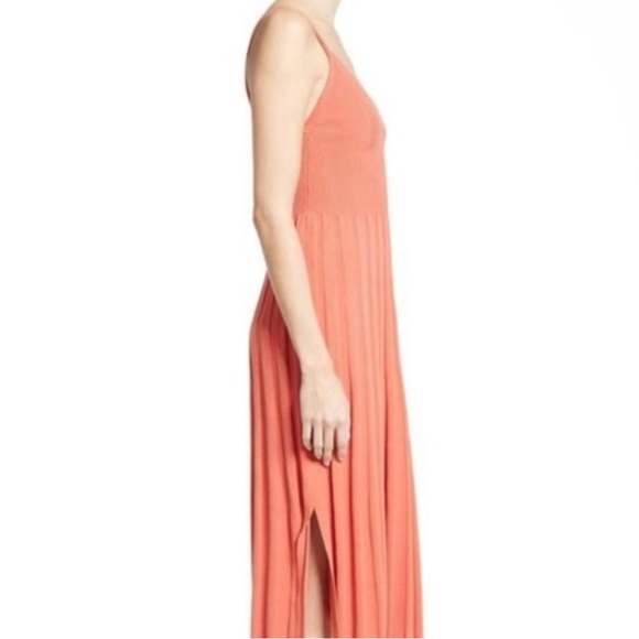 Elizabeth and James Women’s Bonnie Pleated Maxi Dress Salmon/Coral Size XS - Picture 4 of 11